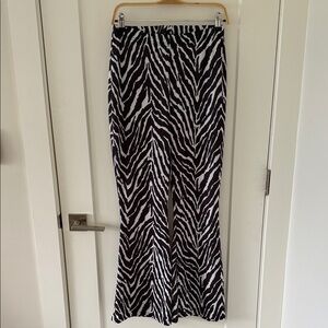 Nasty Gal flared bottom Animal Print Pants